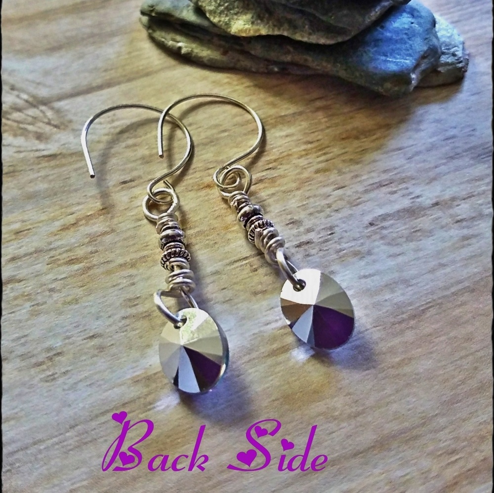 Swarovski Baroque Crystal & Silver Wire Earring - Picture 4 of 7
